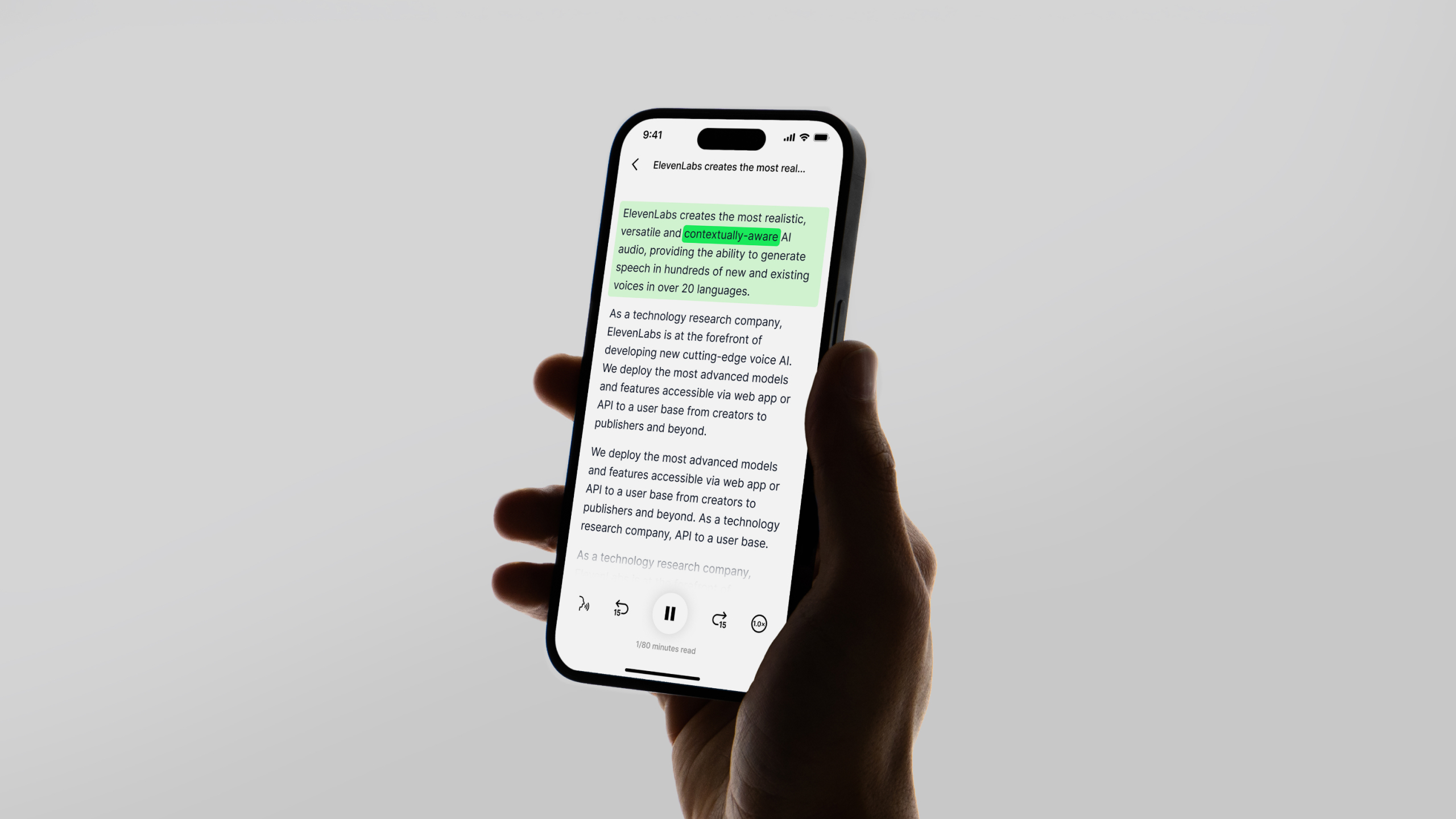 ElevenLabs Reader App