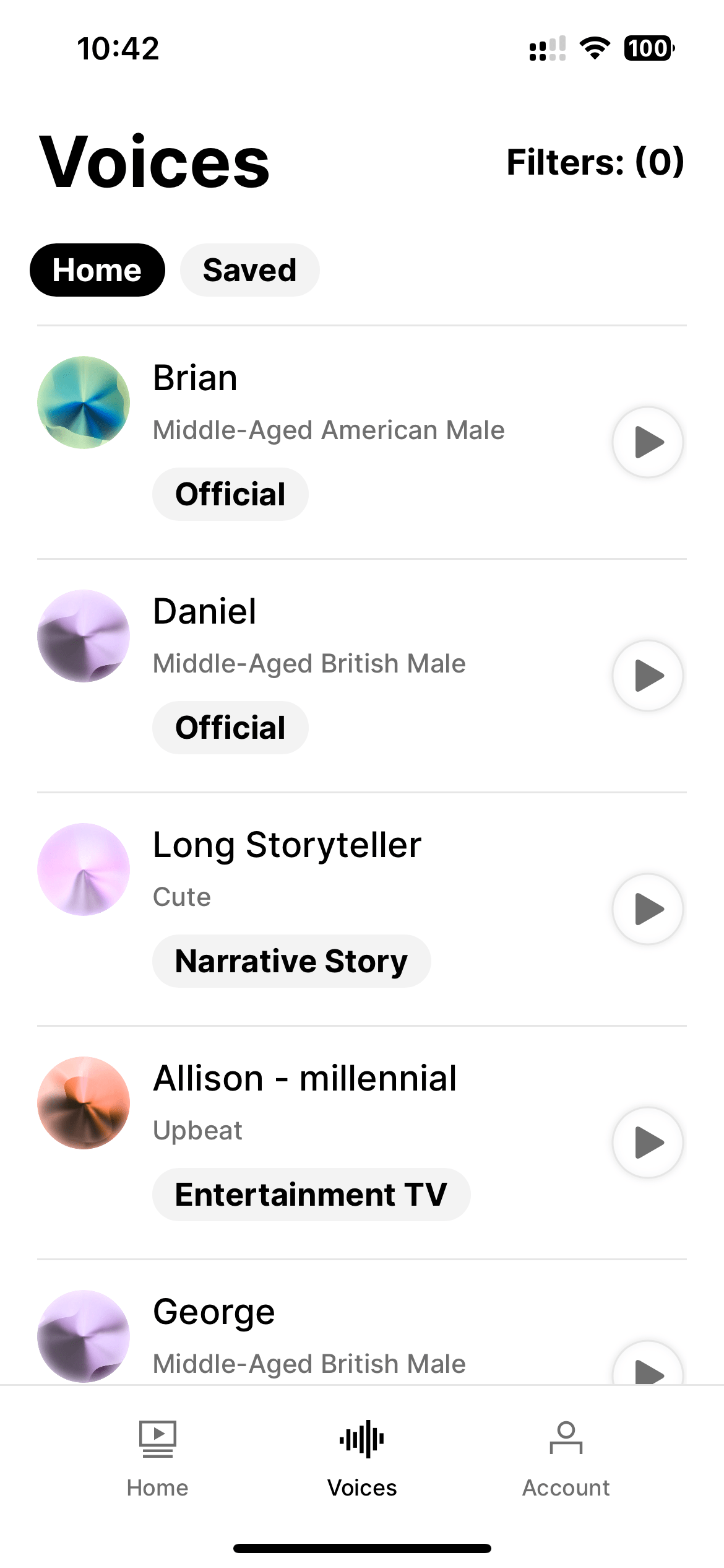 Reader App Voices